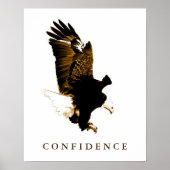 Bald Eagle Motivational Confidence Artwork ポスター (正面)