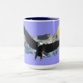 Bald Eagle & Mountain Wildlife Teaまたはコーヒーカップ マグカップ (中央)