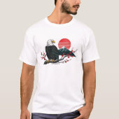 Bald Eagle on Cherry Blossom with Mount Fuji   Tシャツ (正面)