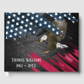 Bald Eagle on Flag for Military Funeral ゲストブック (正面)