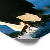 Bald Eagle on log poster ポスター (角)