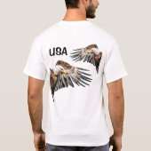 Bald Eagle on the Wing/USA Tシャツ (裏面)