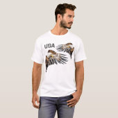 Bald Eagle on the Wing/USA Tシャツ (正面フル)