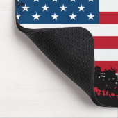 Bald Eagle On USA FlagMousepad マウスパッド (コーナー)