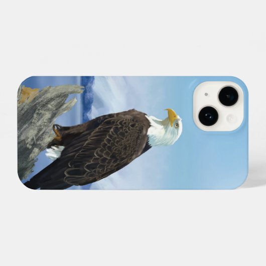 Bald Eagle Phone Case iPhoneケース (裏面横)