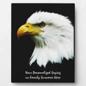 Bald Eagle Photo on Black フォトプラーク (正面)