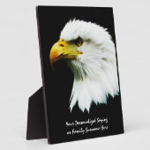 Bald Eagle Photo on Black フォトプラーク (側面)