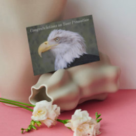 Bald Eagle Photo Promotion Congratulations Card カード