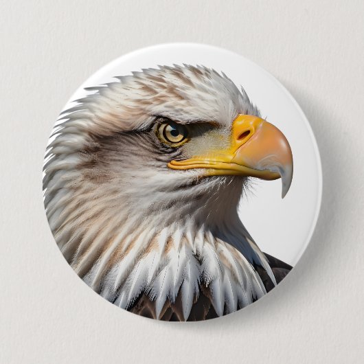 Bald Eagle Profile 缶バッジ (正面)