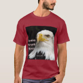 Bald eagle profile head on black background. T-Shi Tシャツ (正面)