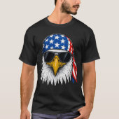 Bald Eagle Red White and Blue Independence Day Tシャツ (正面)