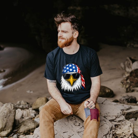 Bald Eagle Red White and Blue Independence Day Tシャツ