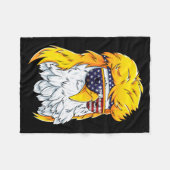 Bald Eagle Shirt 80s Mullet Eagle Aamerica Usa 4th フリースブランケット (正面(横))