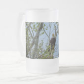 Bald Eagle Smile Frosted Glass Beer Mug フロストグラスビールジョッキ (正面左)