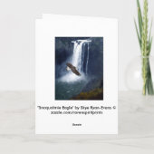 Bald Eagle & Snoqualmie秋グリーティングカード カード (裏面)