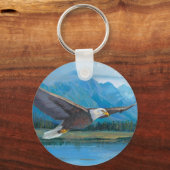 Bald Eagle Soaring キーホルダー (正面)