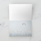 Bald Eagle Soaring Olympic Mtns All Occasion Blank シーズンカード (内部)