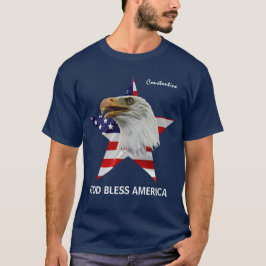 Bald Eagle、Star、Flagのカスタマイズが可素晴らし能 Tシャツ