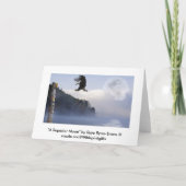 Bald Eagle, Totem Pole & Moon Greetingカーすごいド カード (裏面)