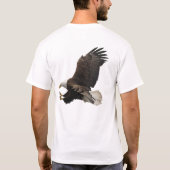Bald Eagle, Totem Pole & Mountainシーン Tシャツ (裏面)