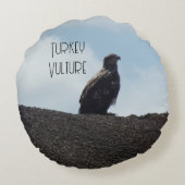Bald Eagle/Turkey Vulture Round Pillow ラウンドクッション (裏面)