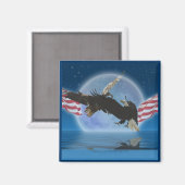 BALD EAGLE & US FLAGパトリオットシリーズ マグネット (正面/裏面)