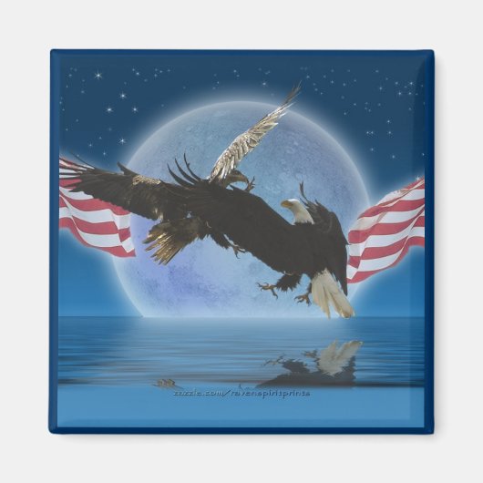 BALD EAGLE & US FLAGパトリオットシリーズ マグネット (正面)