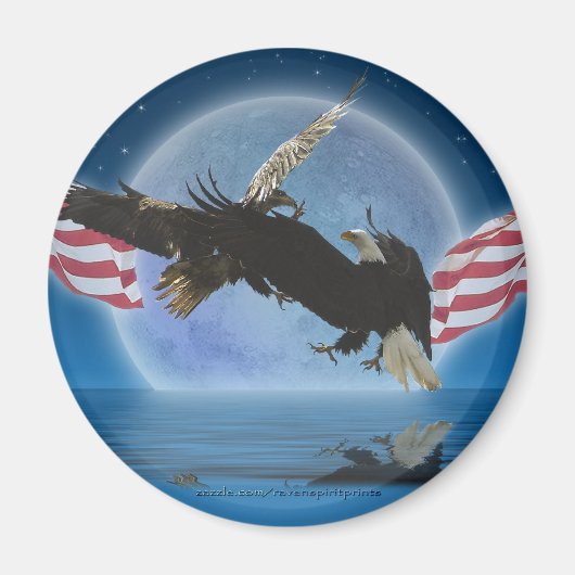 BALD EAGLE & US FLAGパトリオットシリーズ マグネット (正面)