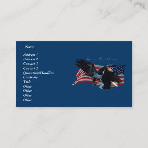 Bald Eagle/US Flagビジネス・カード 名刺