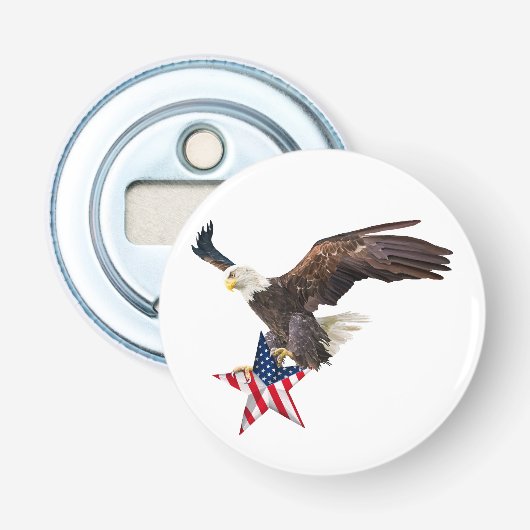 Bald eagle US flag 栓抜き (正面)
