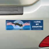 BALD EAGLE & US FLAG Patriot Collectivableシリーズ バンパーステッカー (車上)
