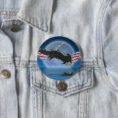 BALD EAGLE & US FLAG Patriot Seriesボタン 缶バッジ (インサイチュ)