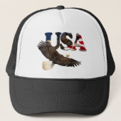 Bald Eagle & USA American Patriot Series Hat キャップ (正面)