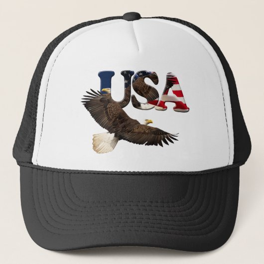 Bald Eagle & USA American Patriot Series Hat キャップ (正面)