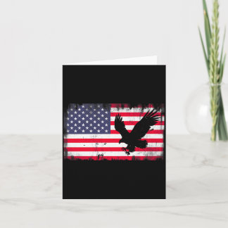 Bald Eagle Usa Flag Patriotic Fourth Of July Dom カード