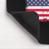 Bald Eagle Usa Flag Patriotic Fourth Of July Dom マウスパッド (コーナー)