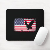 Bald Eagle Usa Flag Patriotic Fourth Of July Dom マウスパッド (マウス)