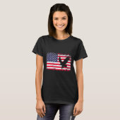 Bald Eagle Usa Flag Patriotic Fourth Of July Dom Tシャツ (正面フル)