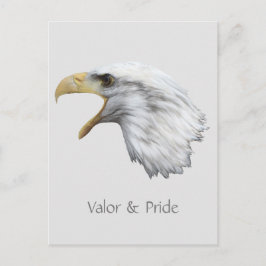 Bald Eagle Valorとカスタマイズ可能なプライド ポストカード