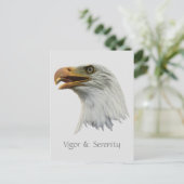 Bald Eagle Vigor & Serenityカスタマイズ可能 ポストカード (スタンド正面)