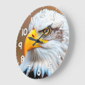 Bald Eagle Wall Clock – American Eagle Wildlife Na ラージ壁時計 (傾斜)