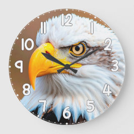 Bald Eagle Wall Clock – American Eagle Wildlife Na ラージ壁時計