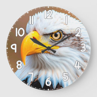 Bald Eagle Wall Clock – American Eagle Wildlife Na ラージ壁時計