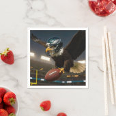Bald Eagle Wearing Football Gear In Stadium スタンダードカクテルナプキン (インサイチュ)
