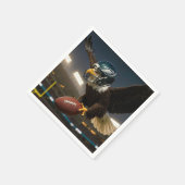 Bald Eagle Wearing Football Gear In Stadium スタンダードカクテルナプキン (角)