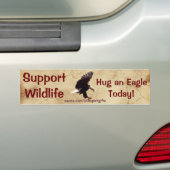 BALD EAGLE Wildlifeサポートバンパーおもしろいステッカー バンパーステッカー (車上)