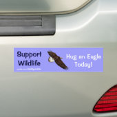 BALD EAGLE Wildlifeサポートバンパーステッカー バンパーステッカー (車上)