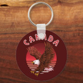 Bald Eagle Wildlife – カナダ キーホルダー (正面)