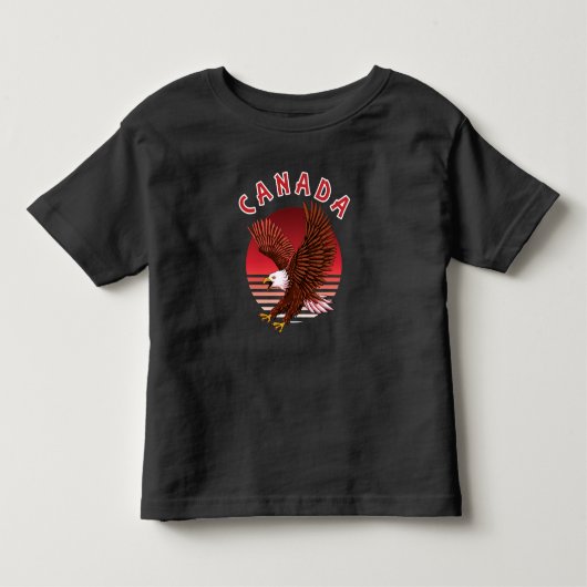 Bald Eagle Wildlife – カナダ トドラーTシャツ (正面)