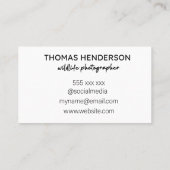 Bald Eagle Wildlife Photographer名刺 名刺 (裏面)